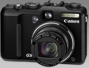 Die Canon Powershot G9 von vorne. Foto: Canon