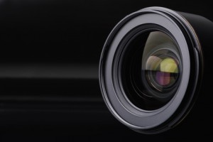 Objektiv einer Kamera