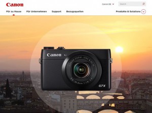 Screenshot www.canon.de
